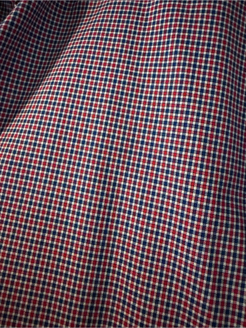 Banana Republic Red and Blue Micro-Check Dress Shirt
